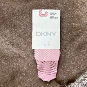 DKNY Pink Fishnet Knee High Stockings Socks